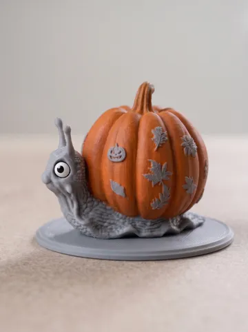 Adorno temático: Pumpkinback Snail — vista de referencia 3