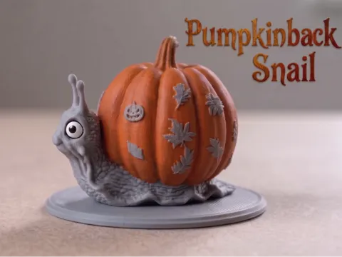 Adorno temático: Pumpkinback Snail — referencia de MakerWorld