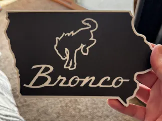 Iowa Bronco 2" trailer hitch cover