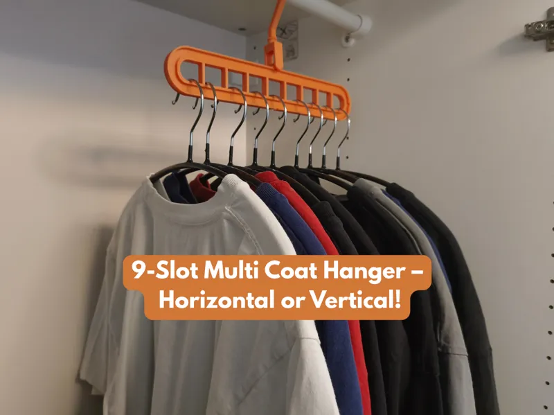 9-Slot Multi Coat Hanger – Horizontal or Vertical!