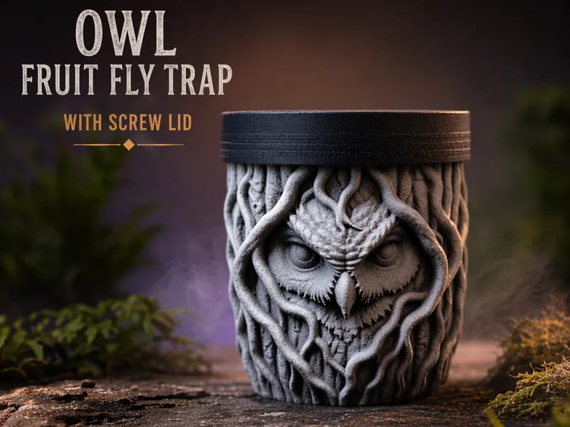 Owl fruit fly trap