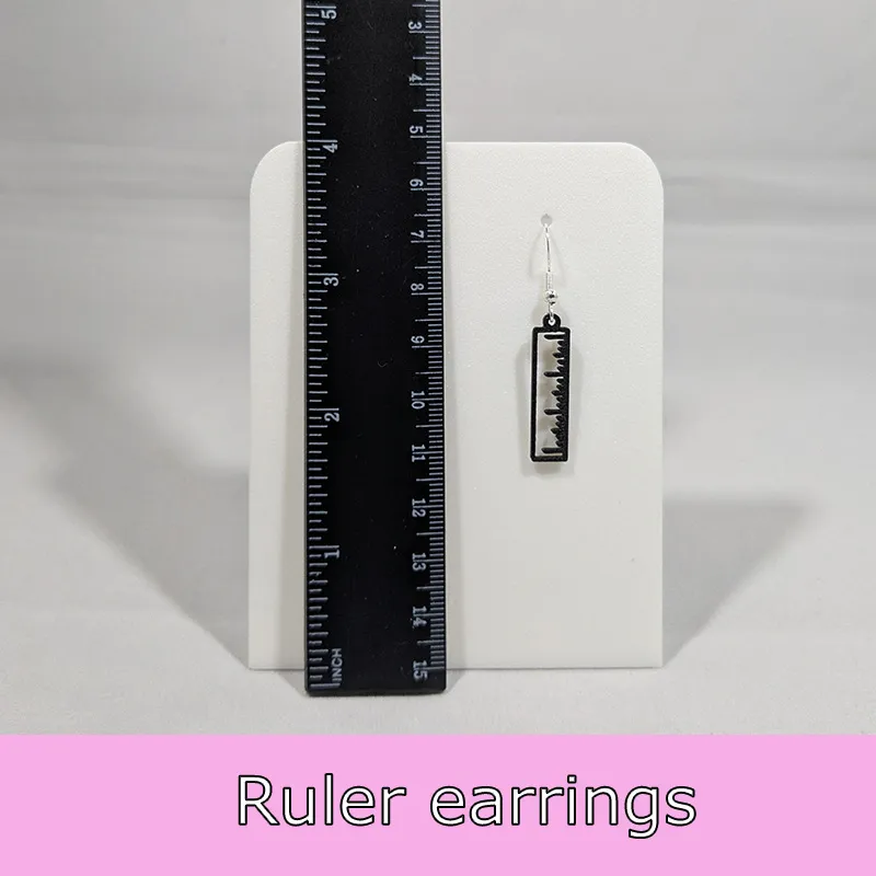 Ruler earrings view 2