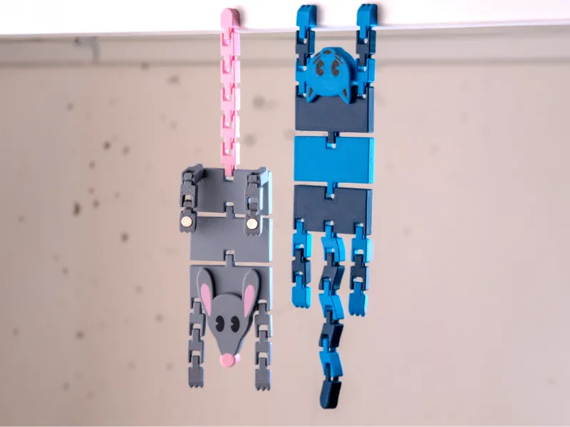 Articulated flat cat & rat