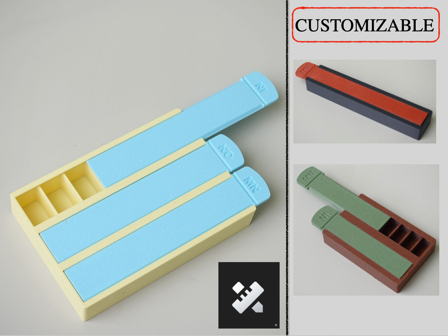Parametric Pill Box Organizer Custom Daily Planner