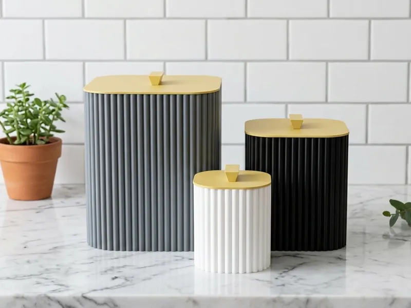 Modern Decorative 3x Containers for Counter Top