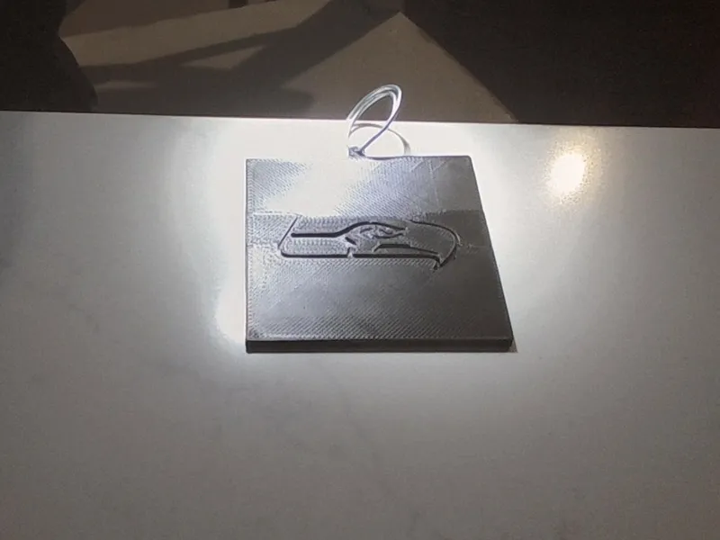 seattle seehawks keychain single color 3d