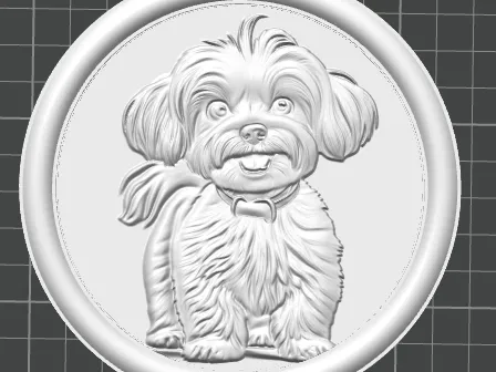 Relief von einem Malteser Hund
