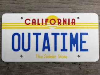 Back To The Future License Plate (Colored) BTTF