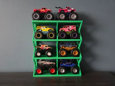 Hot Wheels Monster Truck Toy Display Shelf