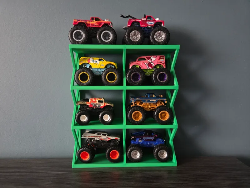 Hot Wheels Monster Truck Toy Display Shelf