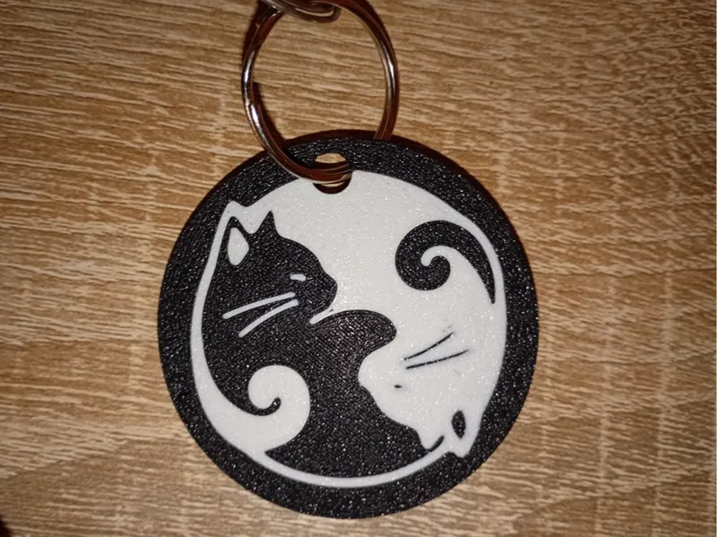 Portachiavi - keychain cats - yin e yang