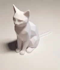 Chat low poly assis — photo 3