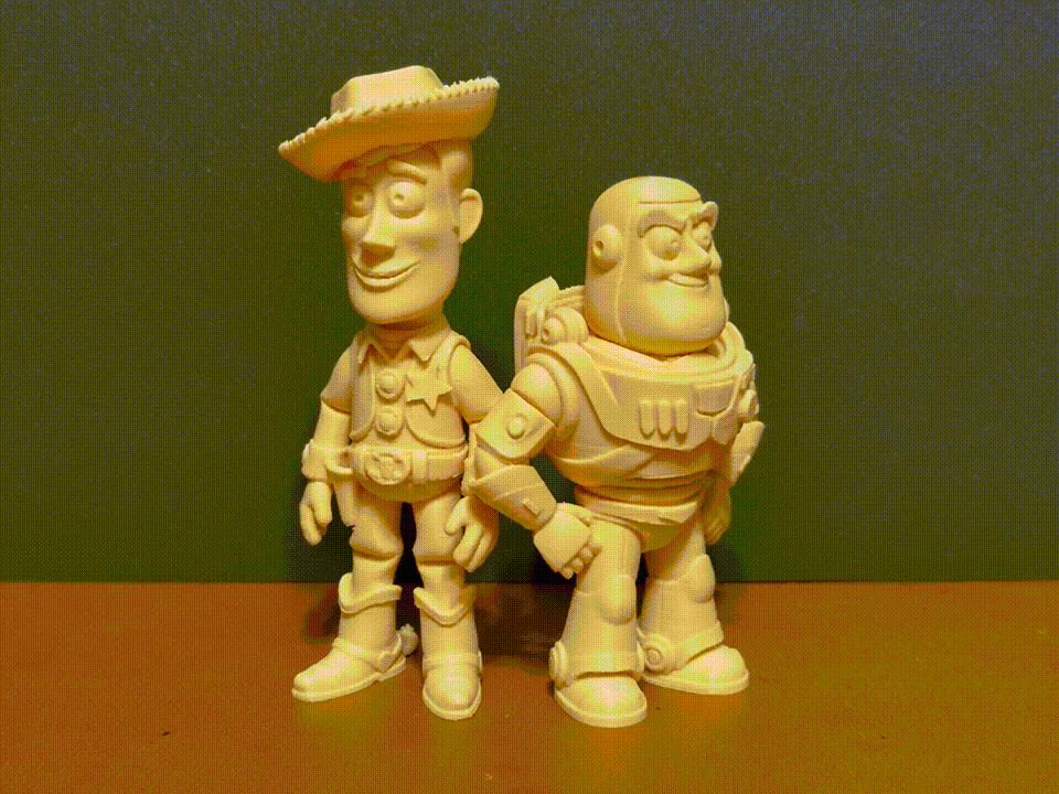 Woody and Buzz, (Toy Story), adorable version