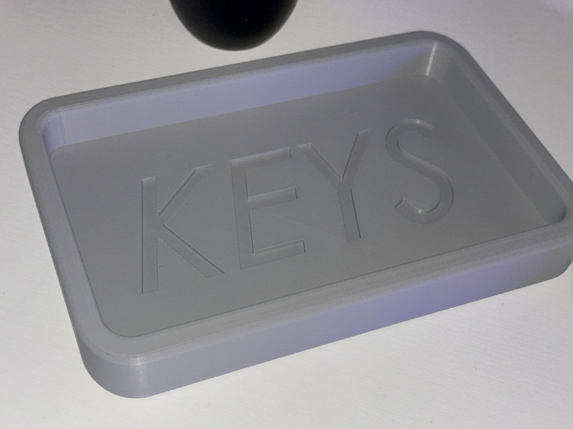 Custom Name Key Tray | Minimal Desk Organizer