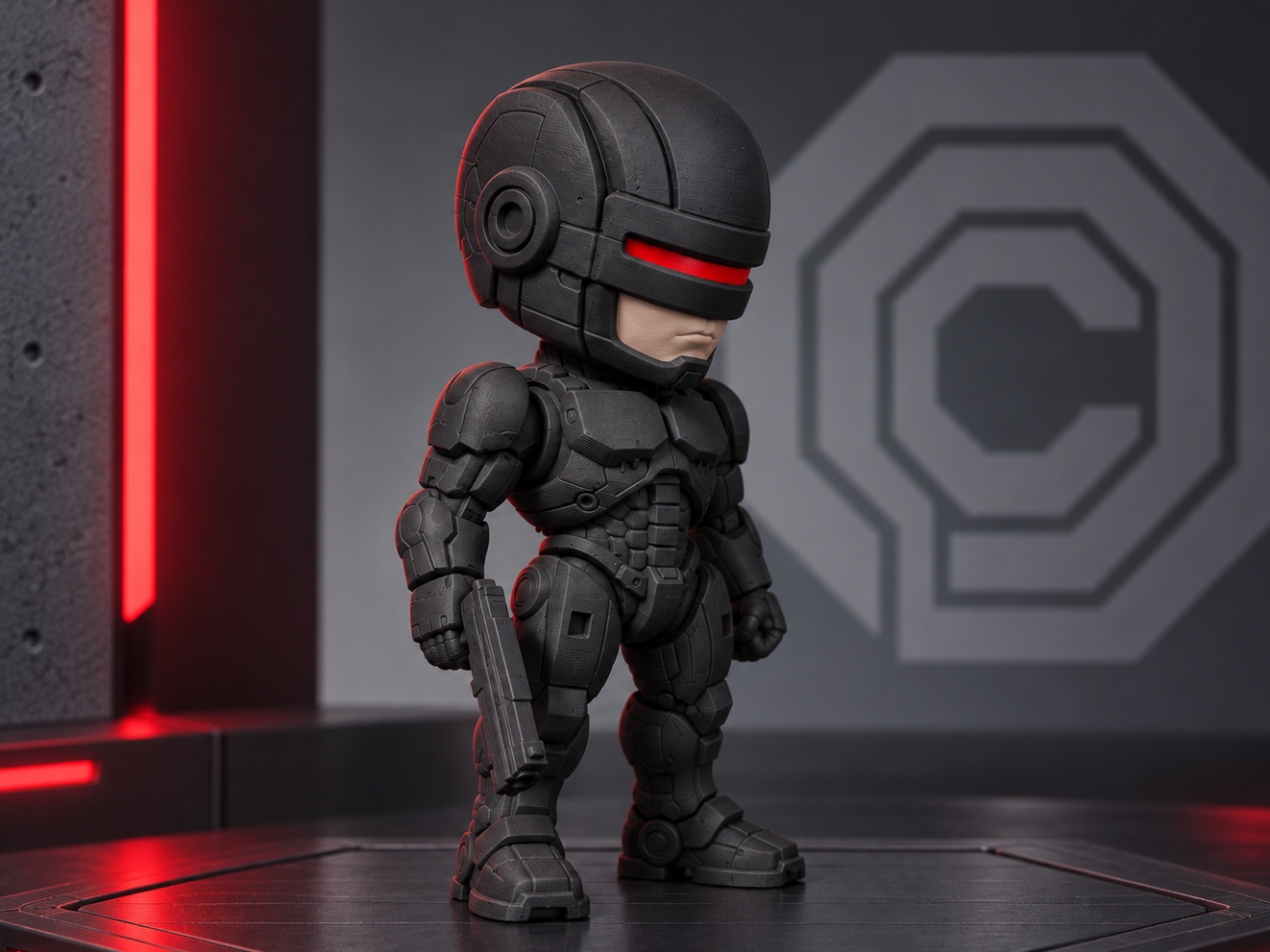 Chibi RoboCop 2014 color scheme - 1