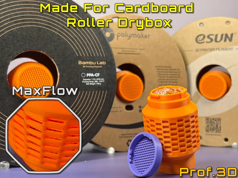 Cardboard Spool Drop-In Silica Box ⧸ MaxFlowᶜ