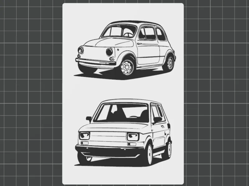 Quadretto Old Fiat 500 126