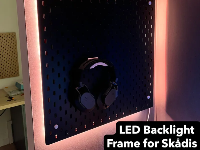LED Backlight Frame for Skadis Pegboard