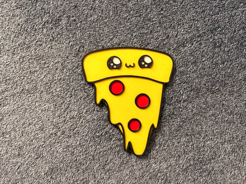 Kawaii Pizza Slice Coaster (Cute Multicolor)