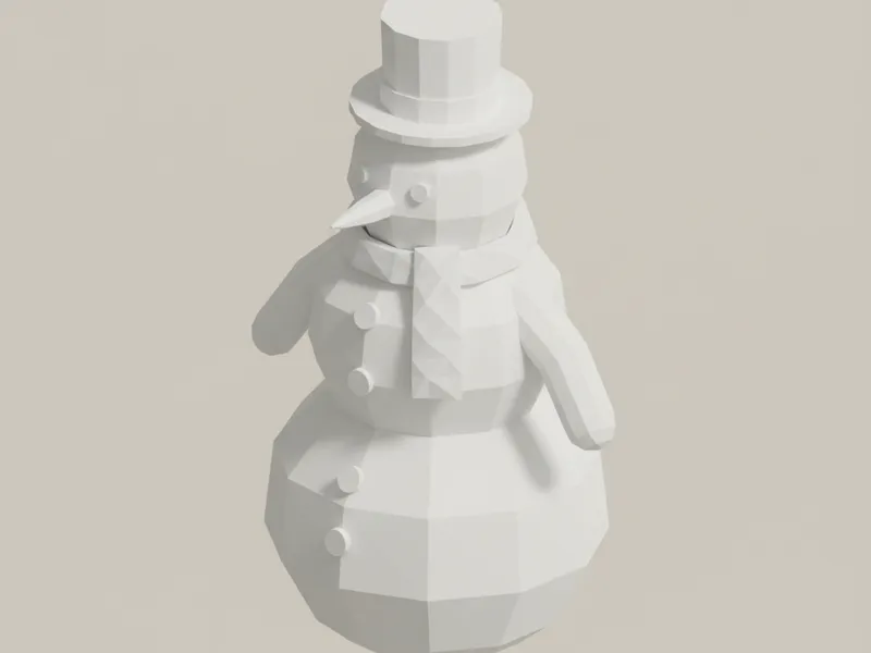 Low Poly Snowman