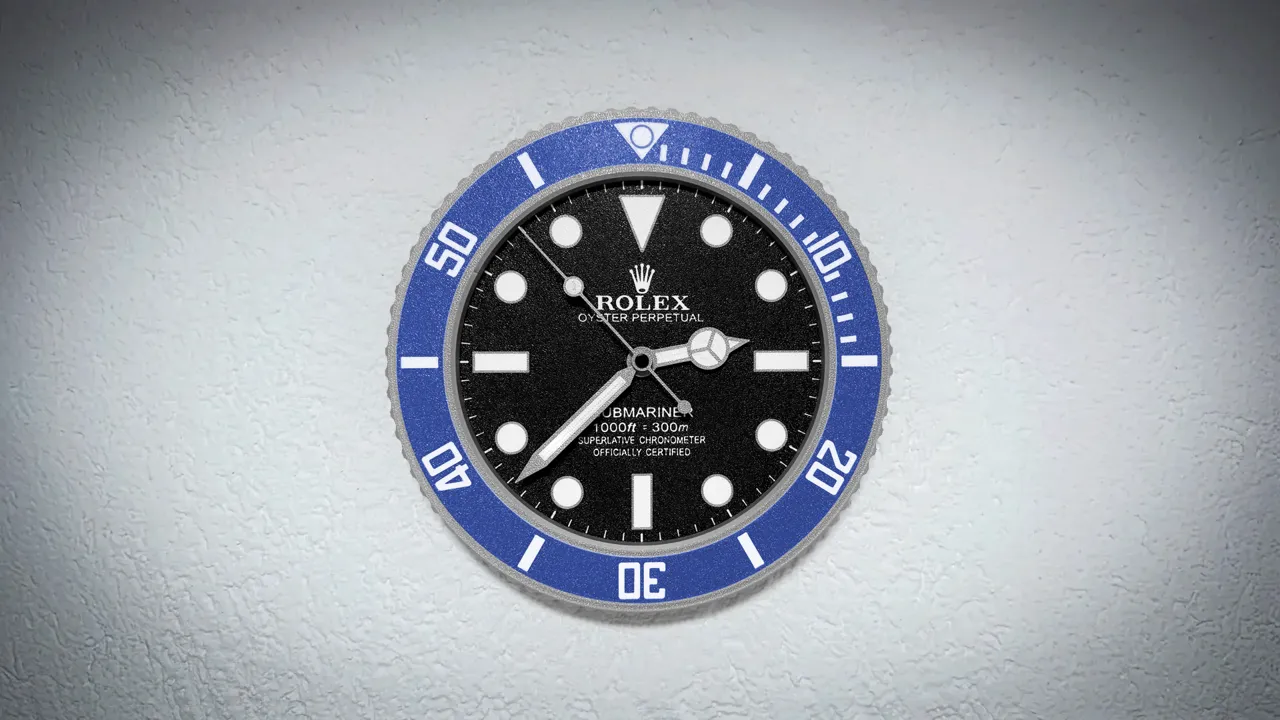 Rolex Submariner – Wall Clock view 3
