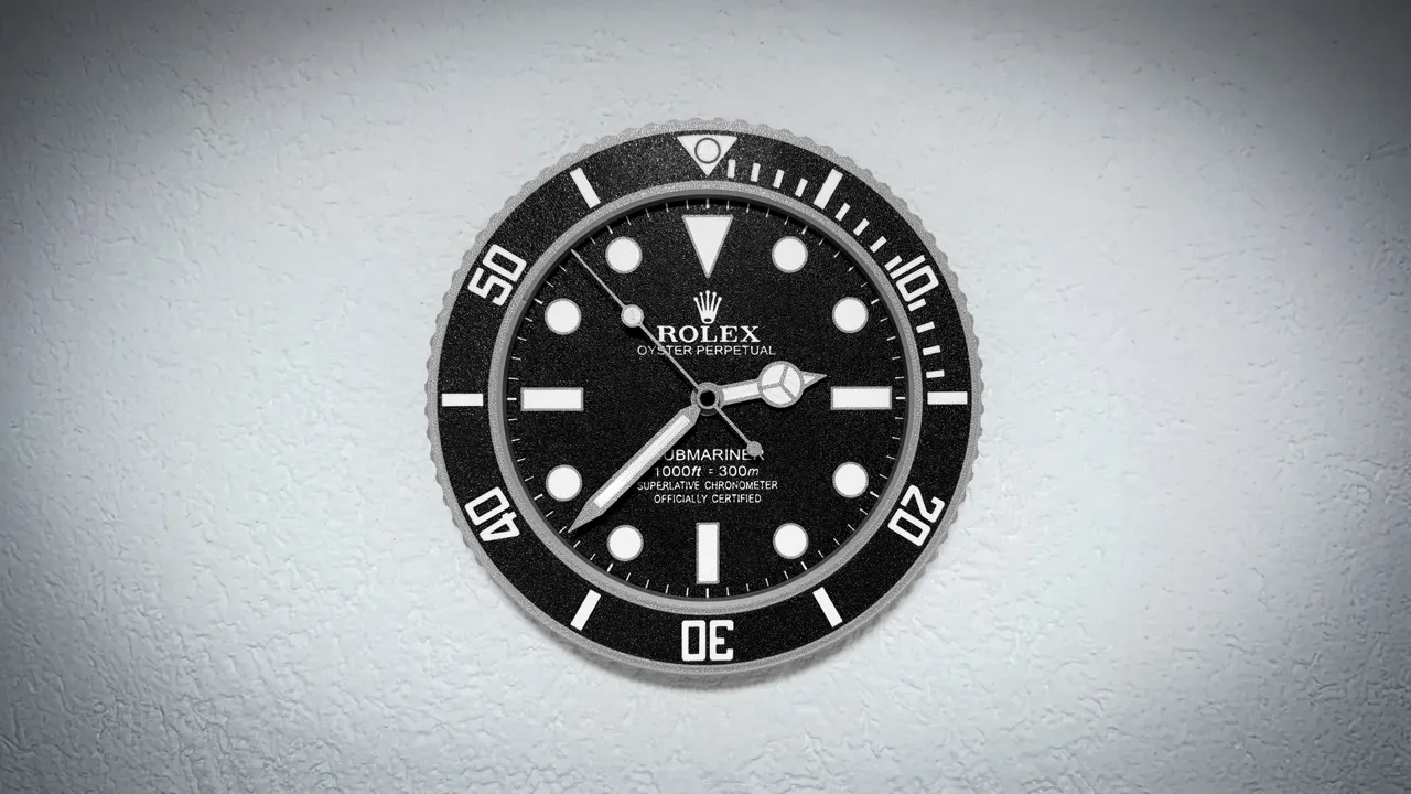 Rolex Submariner – Wall Clock view 2