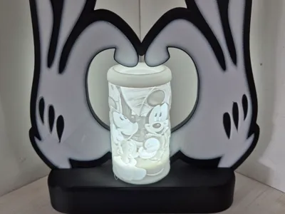 Micky und Minnie Mouse Lithophane Lampe