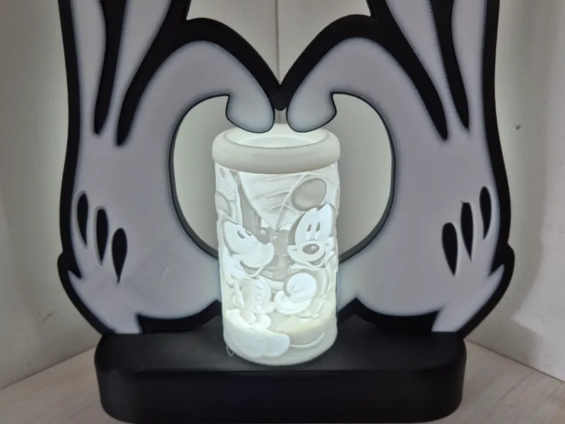 Micky und Minnie Mouse Lithophane Lampe