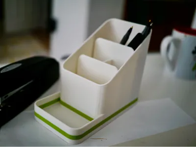 Minimalist Tiered Utensil Caddy / Desk Organizer