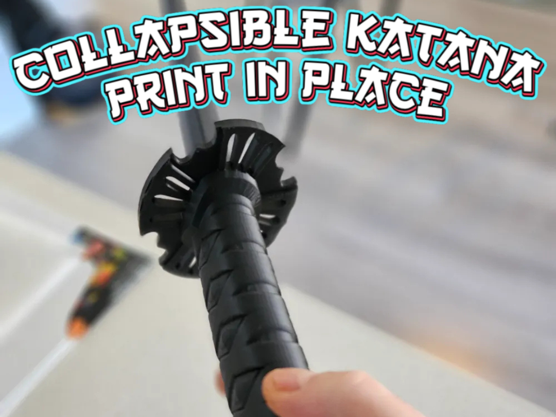 Collapsible Katana Sword no support print in place