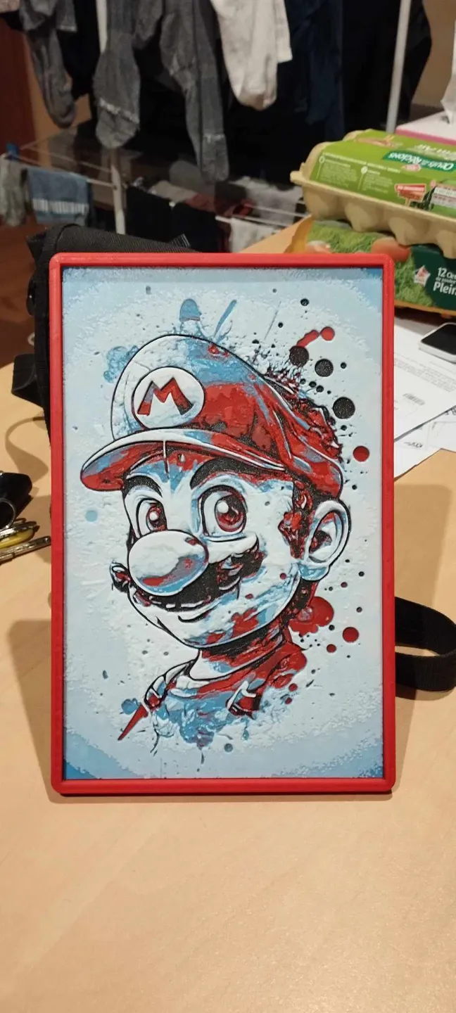 Cadre 150x240 pour portrait Mario (HueForge)