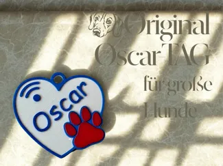OscarTag - NFC Halsbandanhänger für große Hunde