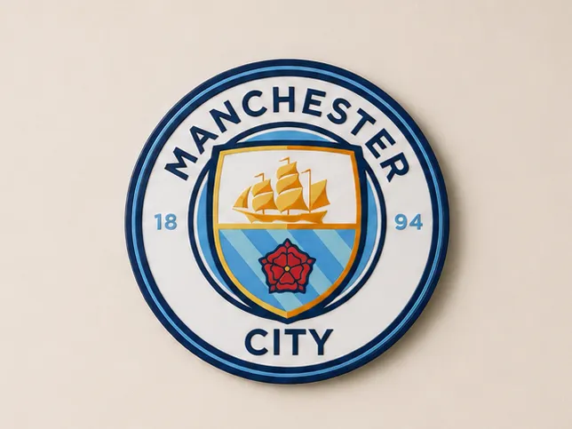 Manchester City FC — Multi-Color 3D Printed Plaque