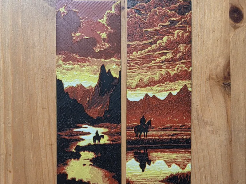 x2 Cowboy Sunset Bookmark