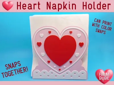 Snap Together Heart Napkin Holder