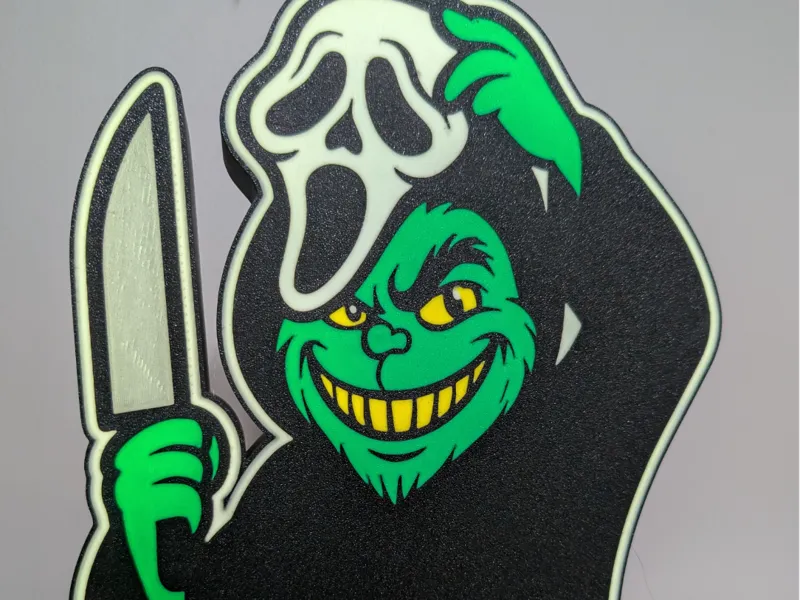 Ghostface Grinch Lightbox - In time for Halloween!