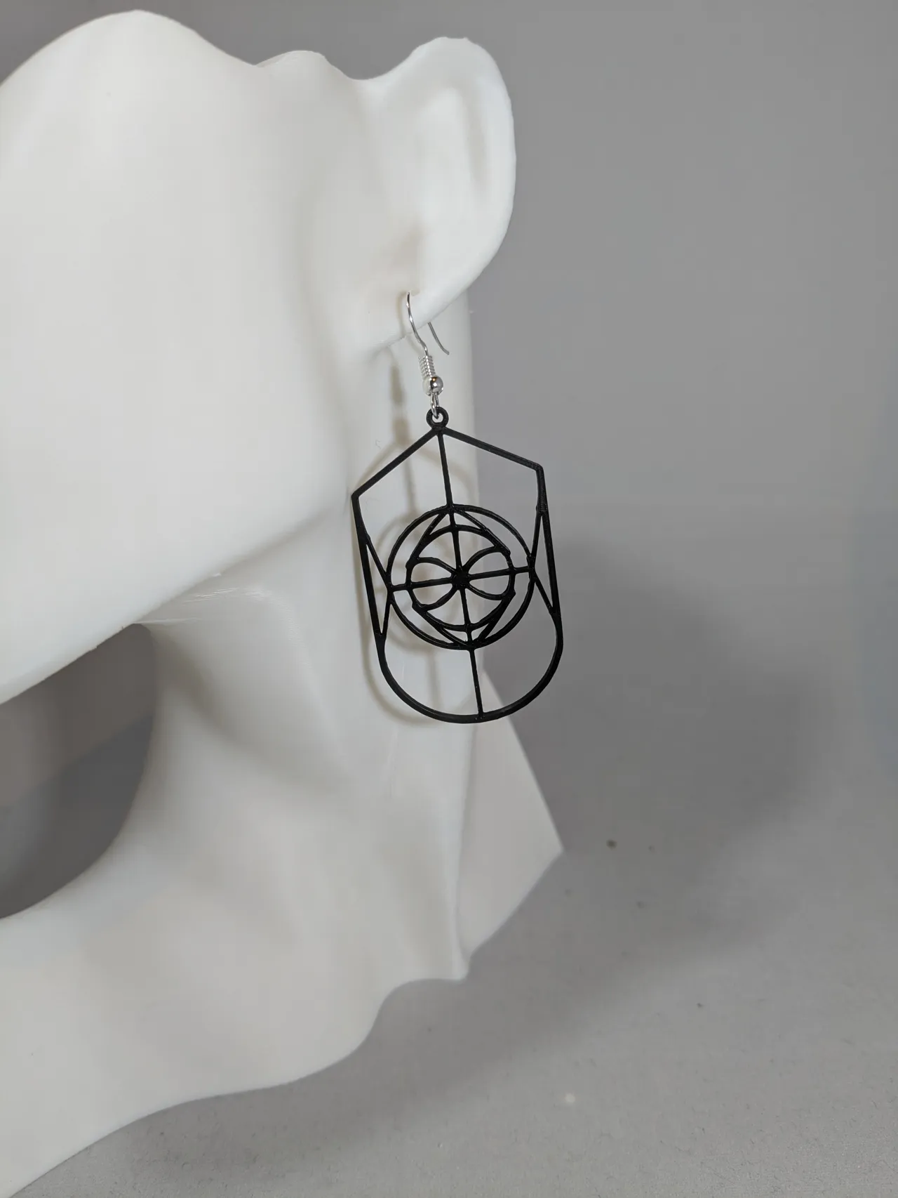 Shield earrings view 3