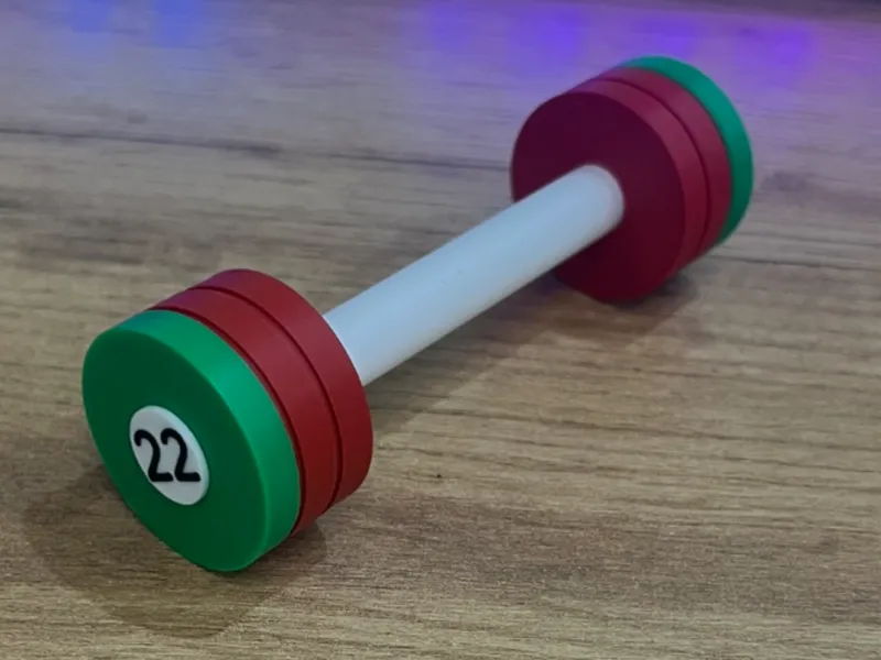 Barbell Birthday present with hidden cash