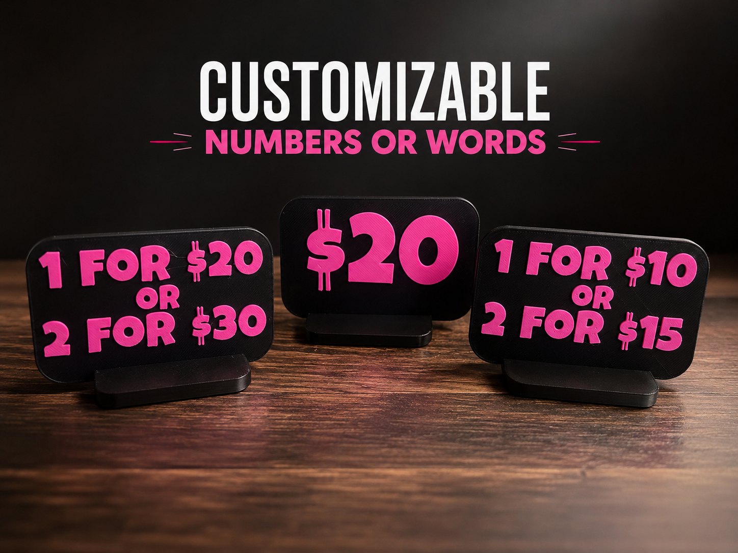Customizable price tags perfect for craft shows