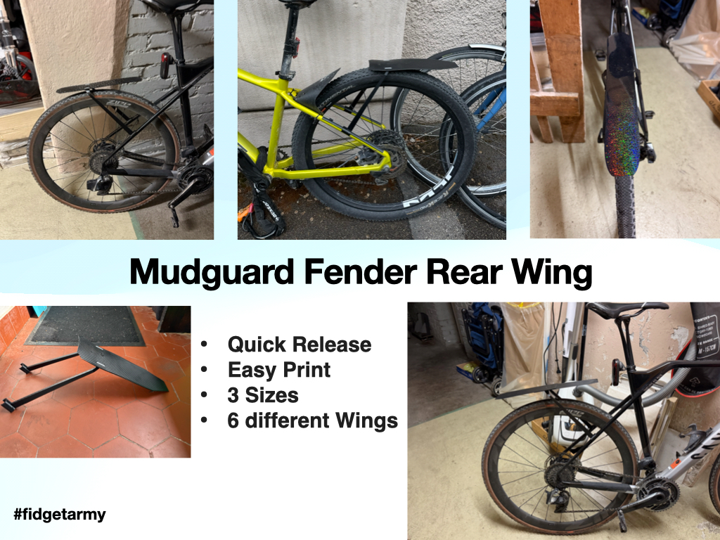 Quick Release Mudguard Fender Rear Wing