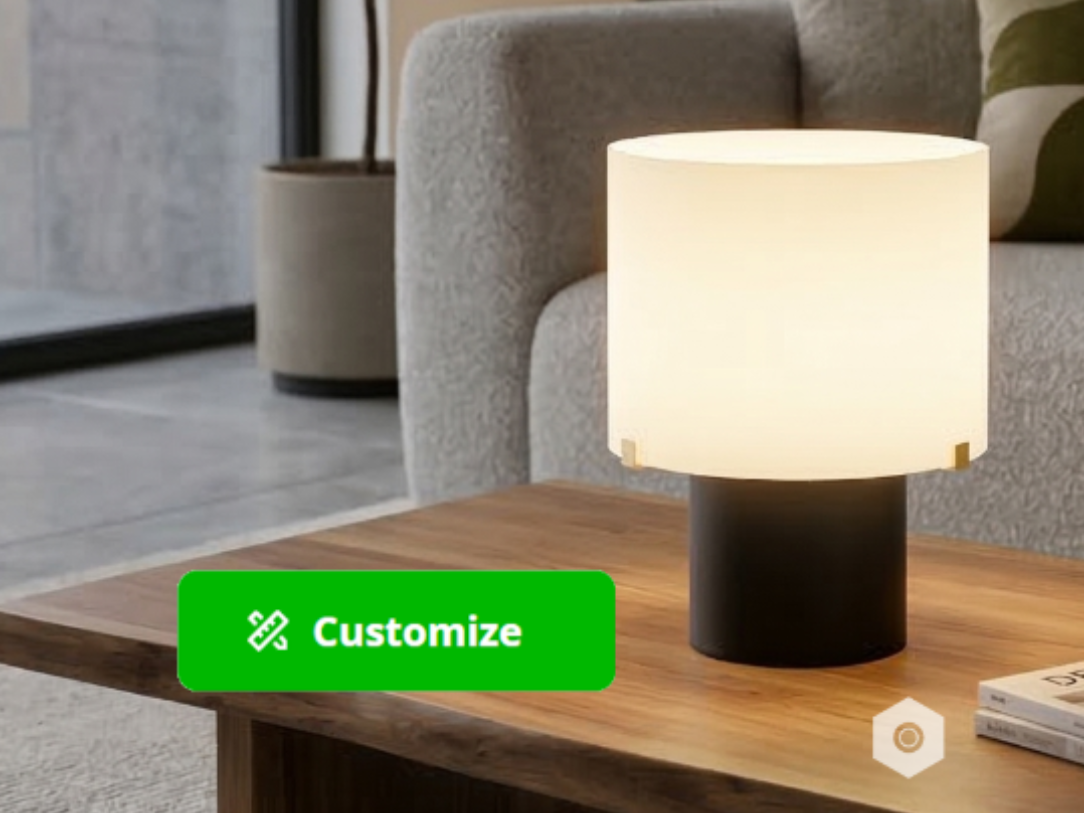 Smooth & modern customizable lamp