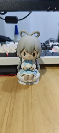 改了头发摆放方向