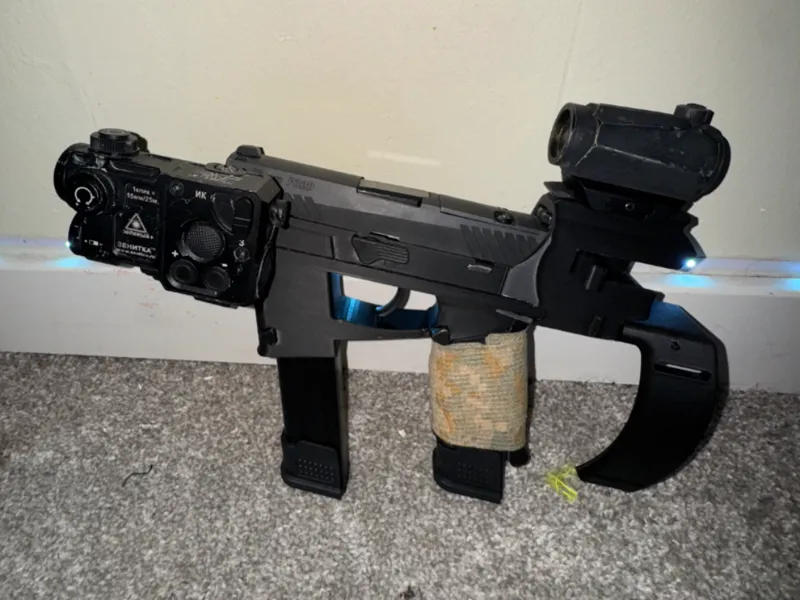invader pdw p320, with and without picatinny 