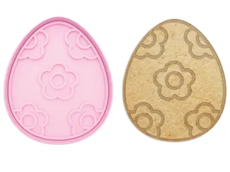 Easter Egg with Flowers – Cookie Stamp - 3 sizes