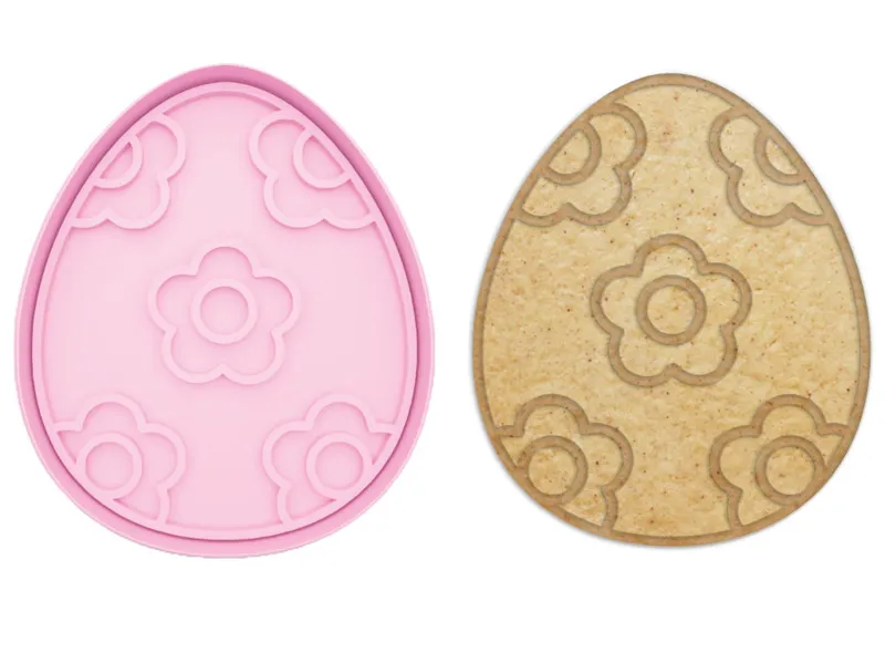 Easter Egg with Flowers – Cookie Stamp - 3 sizes