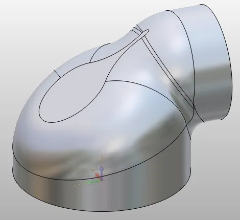 kitchen hood reducing elbow 150x100mm 90 degrees