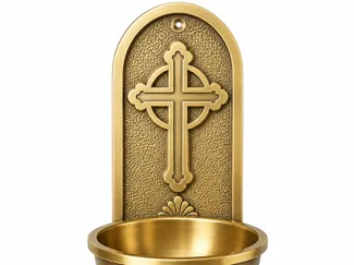 Holy Water Font - Catholic Church Mary Relic