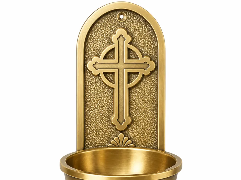 Holy Water Font - Catholic Church Mary Relic 