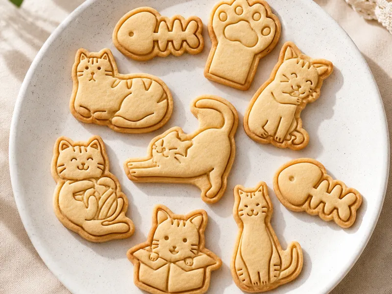 Cute Kitten Cookie Mold Set