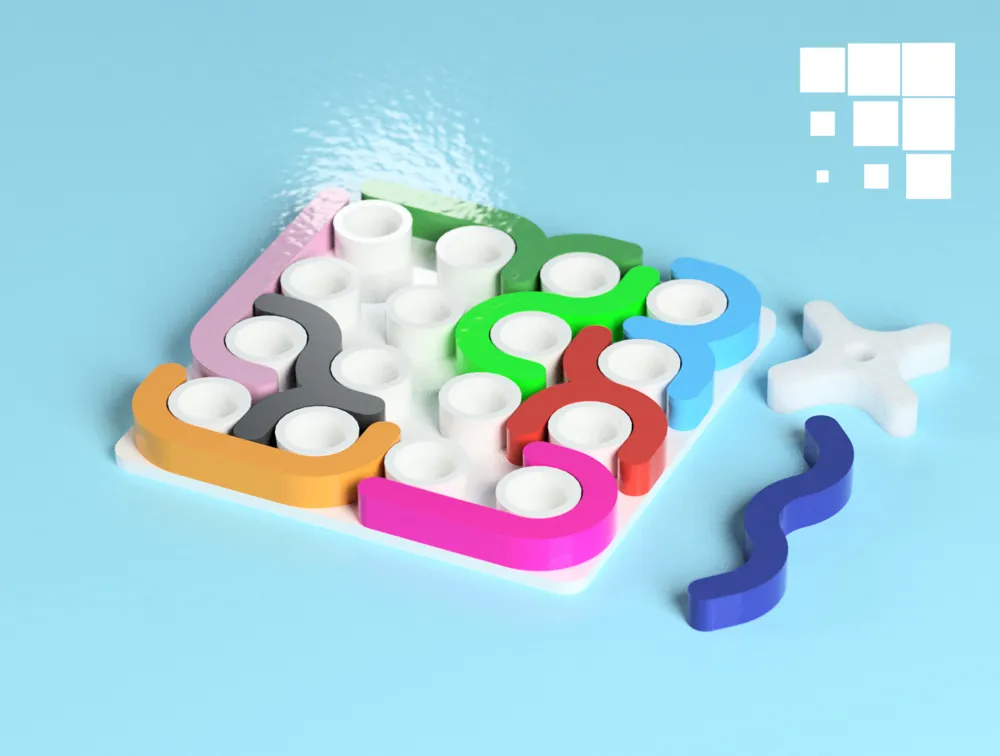 LOGIC CURVE PUZZLE by GENERA 3D MODEL ART MakerWorld
